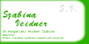 szabina veidner business card